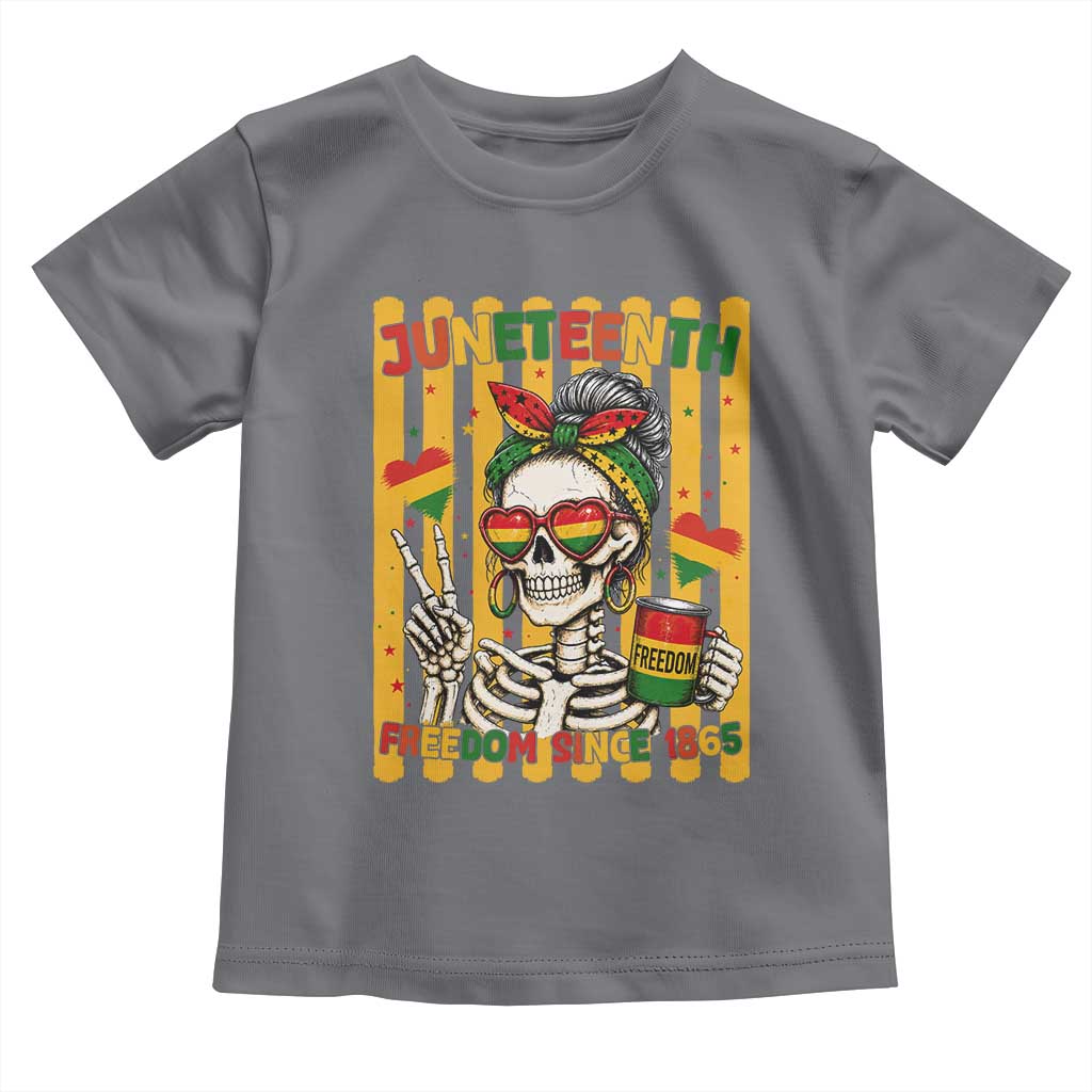 Skeleton Juneteenth Freedom Toddler T Shirt African American Pride Gift