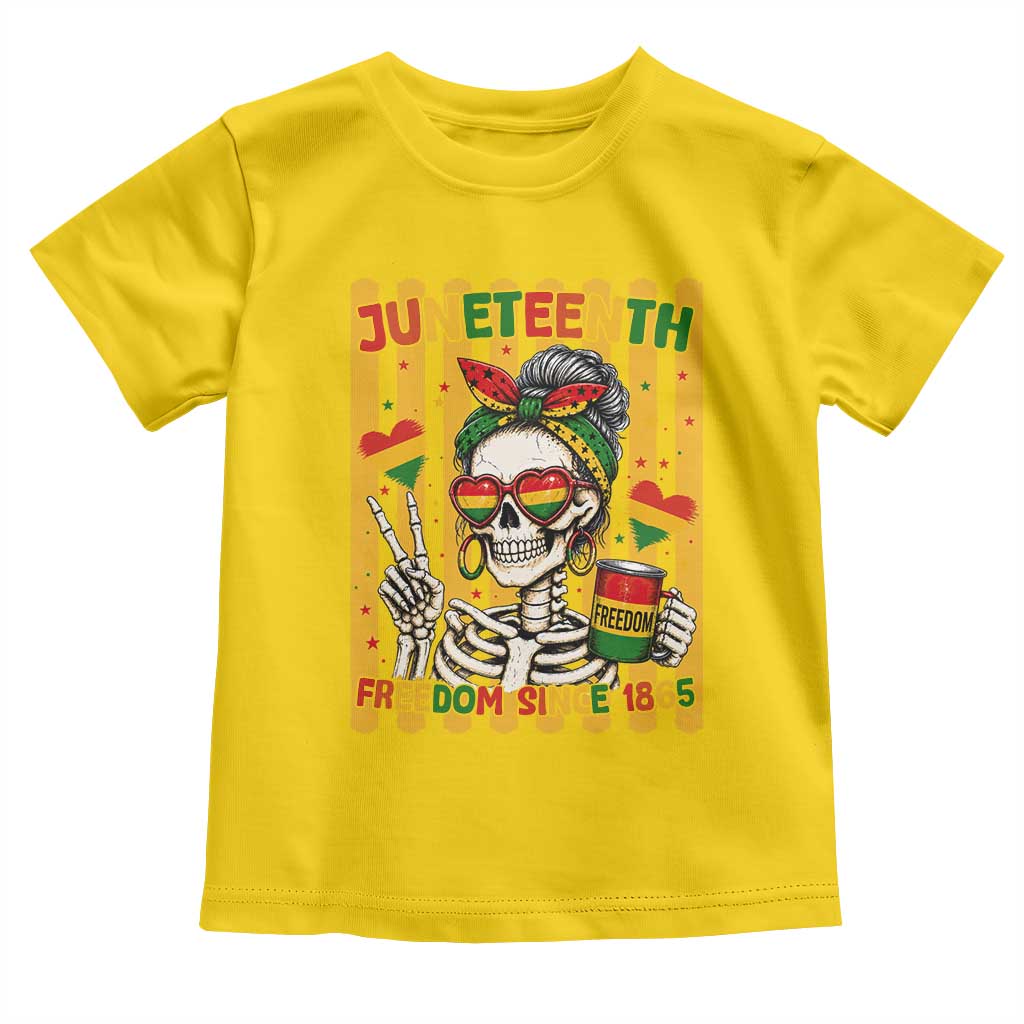 Skeleton Juneteenth Freedom Toddler T Shirt African American Pride Gift