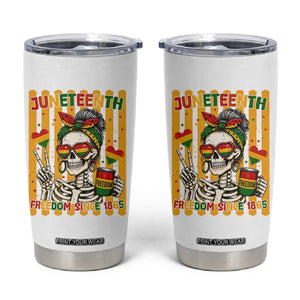 Skeleton Juneteenth Freedom Tumbler Cup African American Pride Gift
