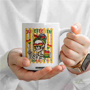 Skeleton Juneteenth Freedom Coffee Mug African American Pride Gift
