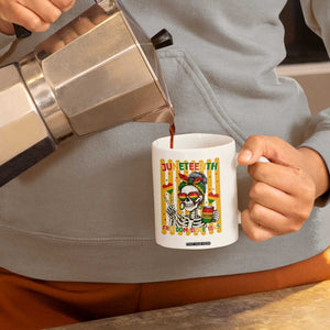 Skeleton Juneteenth Freedom Coffee Mug African American Pride Gift