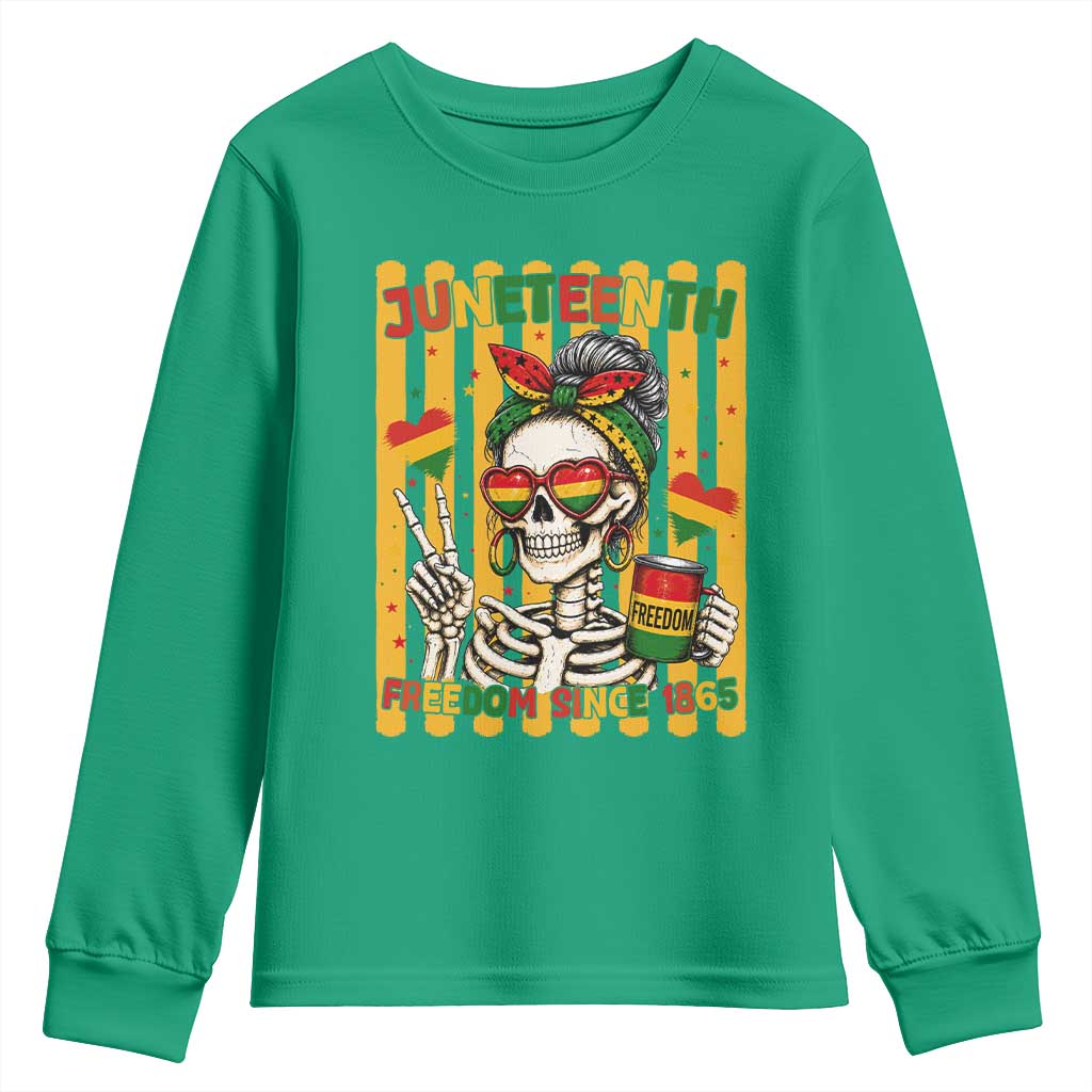 Skeleton Juneteenth Freedom Youth Sweatshirt African American Pride Gift