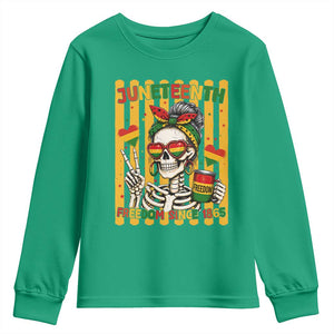 Skeleton Juneteenth Freedom Youth Sweatshirt African American Pride Gift