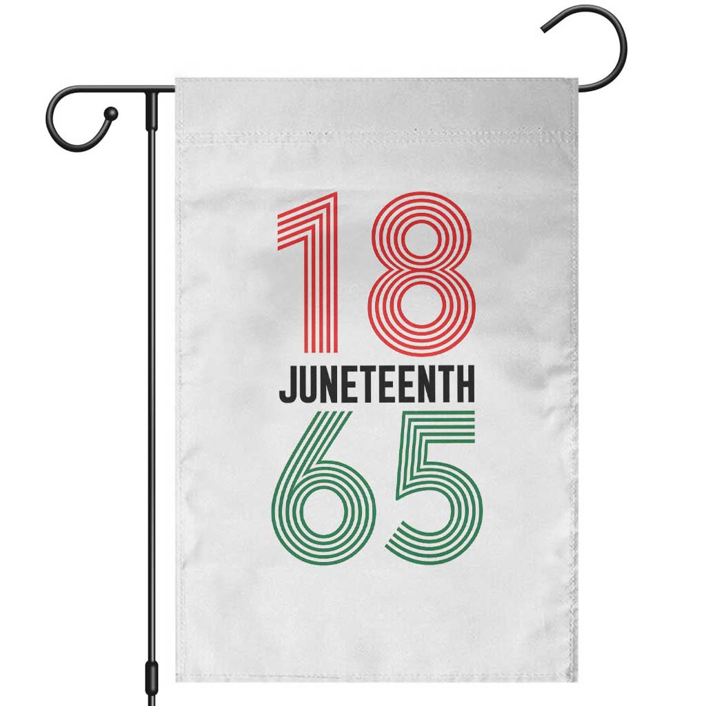 Vintage Juneteenth 1865 Garden Flag Retro Striped Number Graphic TS12 White Print Your Wear