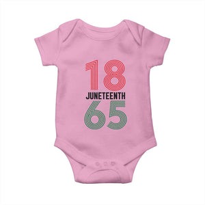 Vintage Juneteenth 1865 Baby Onesie Retro Striped Number Graphic TS12 Light Pink Print Your Wear