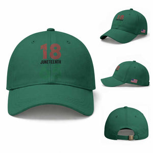Vintage Juneteenth 1865 Baseball Cap Retro Striped Number Graphic