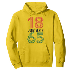 Vintage Juneteenth 1865 Hoodie Retro Striped Number Graphic