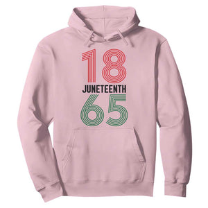 Vintage Juneteenth 1865 Hoodie Retro Striped Number Graphic