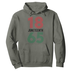 Vintage Juneteenth 1865 Hoodie Retro Striped Number Graphic