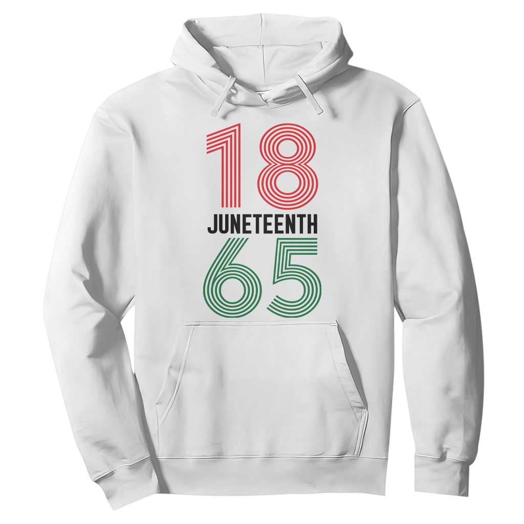 Vintage Juneteenth 1865 Hoodie Retro Striped Number Graphic TS12 White Print Your Wear