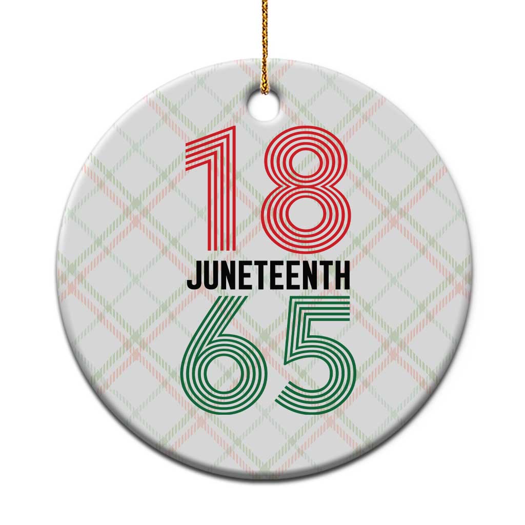 Vintage Juneteenth 1865 Ceramic Ornament Retro Striped Number Graphic TS12 1pc Christmas Plaid Print Your Wear
