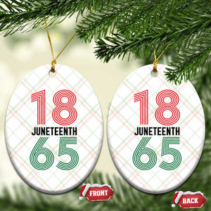 Vintage Juneteenth 1865 Ceramic Ornament Retro Striped Number Graphic TS12 Print Your Wear
