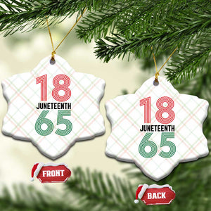 Vintage Juneteenth 1865 Ceramic Ornament Retro Striped Number Graphic TS12 Print Your Wear