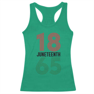 Vintage Juneteenth 1865 Racerback Tank Top Retro Striped Number Graphic