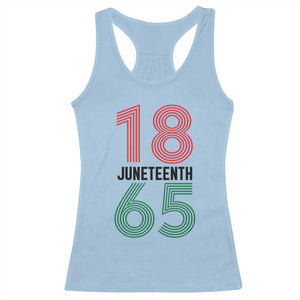 Vintage Juneteenth 1865 Racerback Tank Top Retro Striped Number Graphic