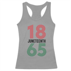 Vintage Juneteenth 1865 Racerback Tank Top Retro Striped Number Graphic