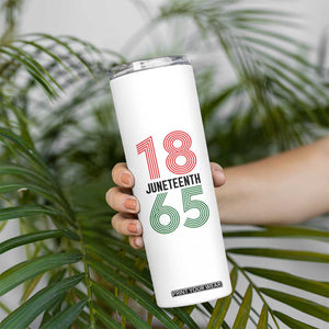 Vintage Juneteenth 1865 Skinny Tumbler Retro Striped Number Graphic TS12 Print Your Wear