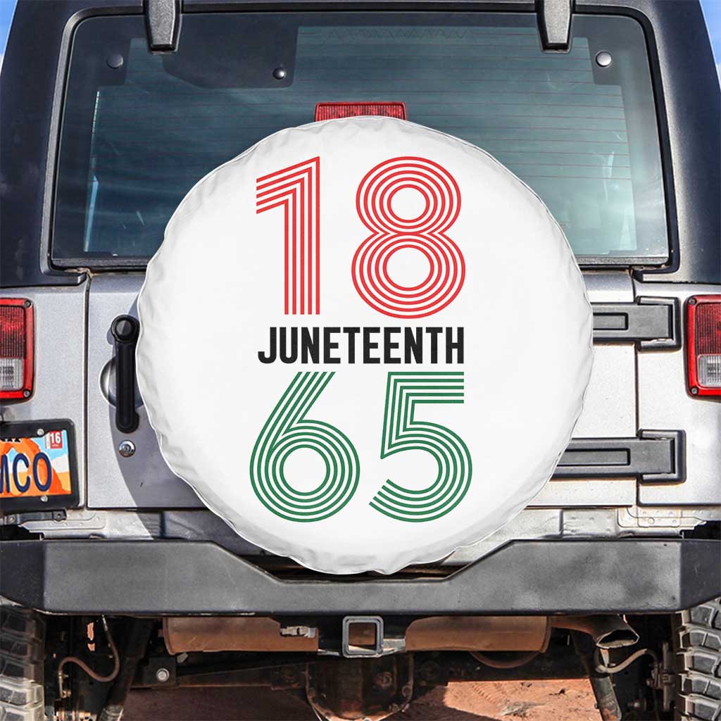 Vintage Juneteenth 1865 Spare Tire Cover Retro Striped Number Graphic TS12 No hole White Print Your Wear