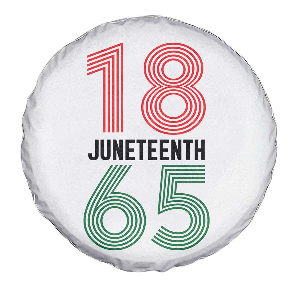 Vintage Juneteenth 1865 Spare Tire Cover Retro Striped Number Graphic