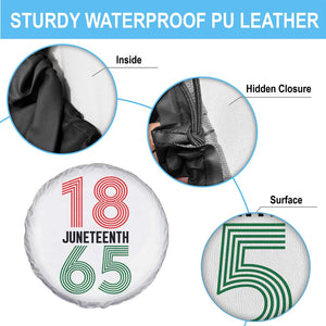 Vintage Juneteenth 1865 Spare Tire Cover Retro Striped Number Graphic