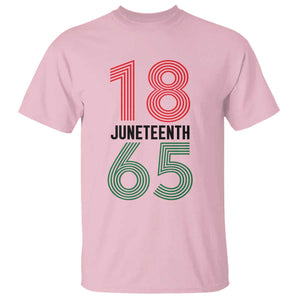 Vintage Juneteenth 1865 T Shirt Retro Striped Number Graphic TS12 Light Pink Print Your Wear