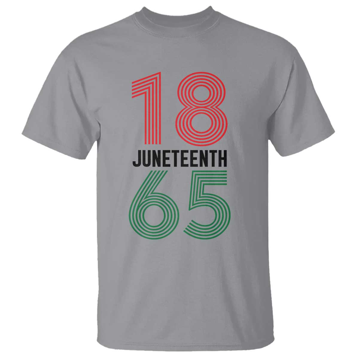 Vintage Juneteenth 1865 T Shirt Retro Striped Number Graphic TS12 Sport Gray Print Your Wear