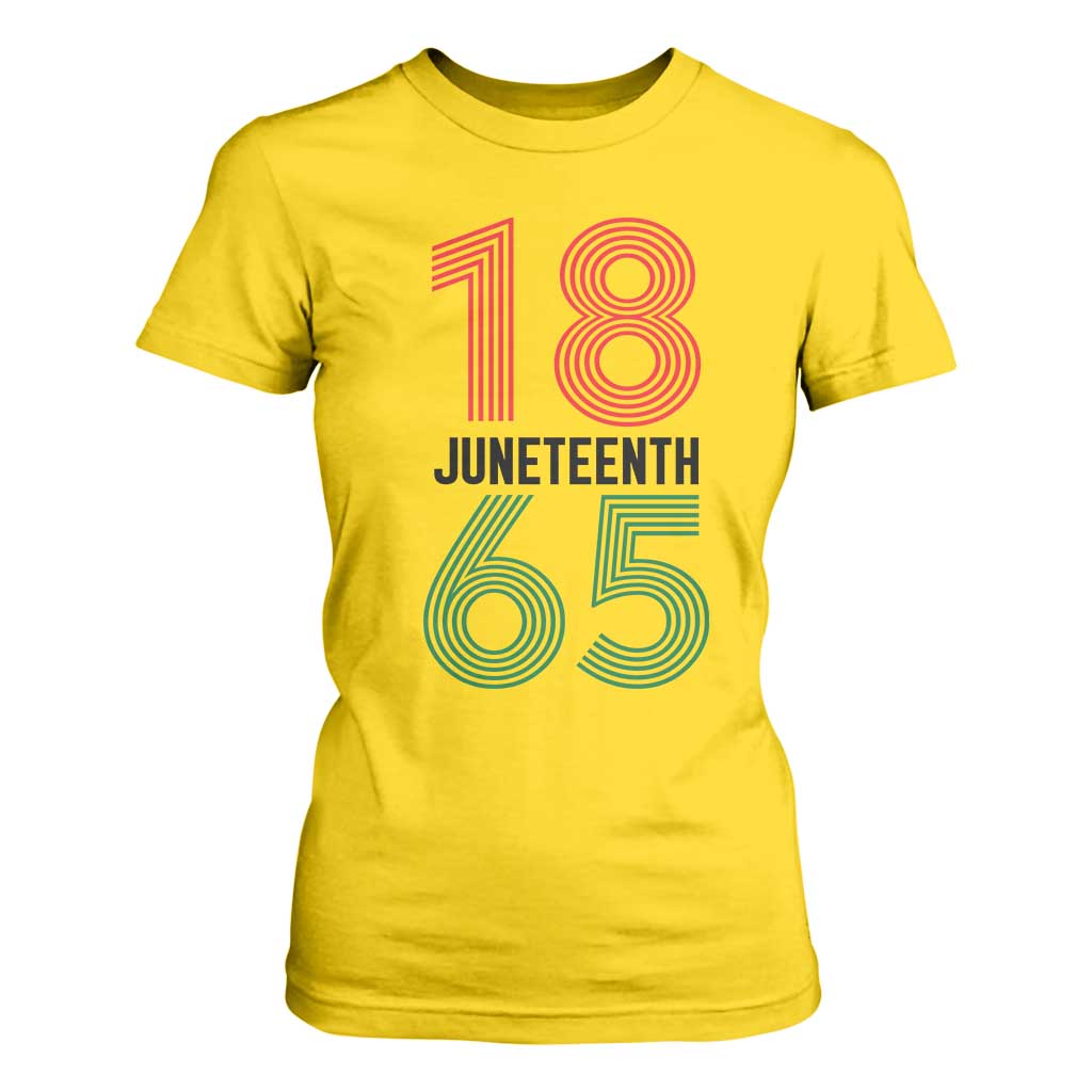 Vintage Juneteenth 1865 T Shirt For Women Retro Striped Number Graphic TS12 Daisy Print Your Wear