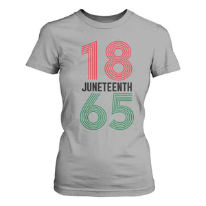 Vintage Juneteenth 1865 T Shirt For Women Retro Striped Number Graphic TS12 Sport Gray Print Your Wear
