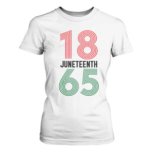 Vintage Juneteenth 1865 T Shirt For Women Retro Striped Number Graphic TS12 White Print Your Wear