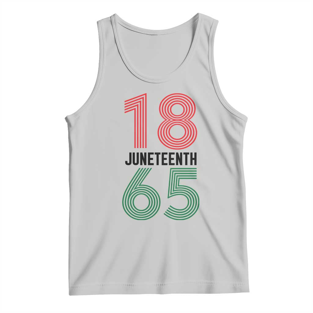 Vintage Juneteenth 1865 Tank Top Retro Striped Number Graphic