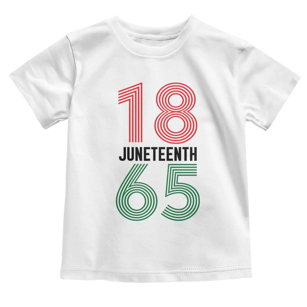 Vintage Juneteenth 1865 Toddler T Shirt Retro Striped Number Graphic TS12 White Print Your Wear