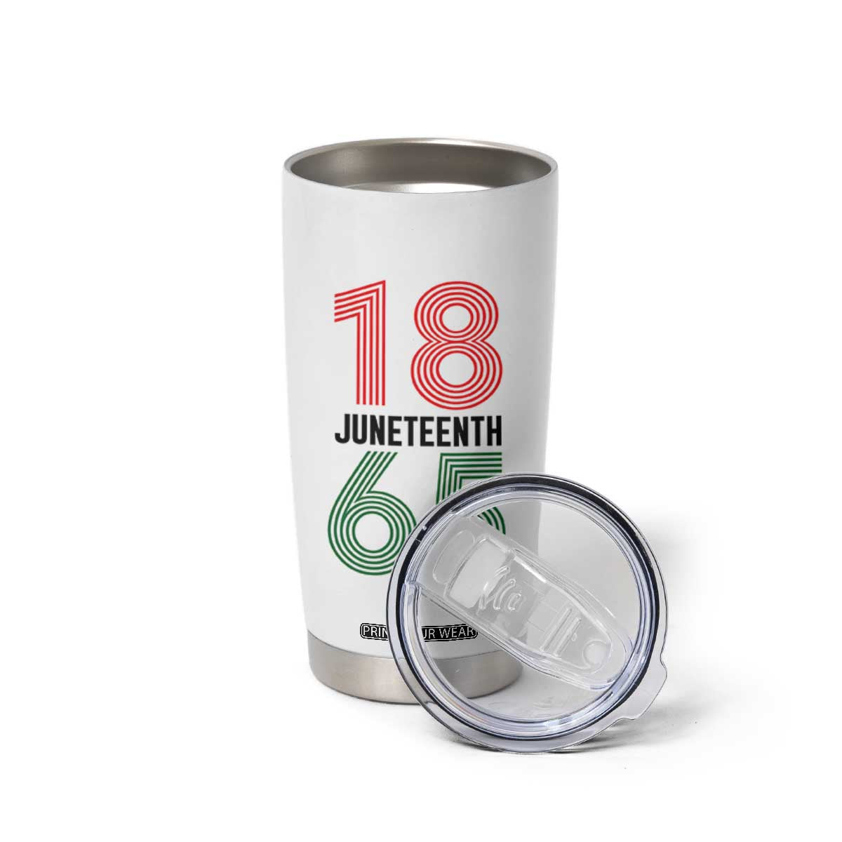 Vintage Juneteenth 1865 Tumbler Cup Retro Striped Number Graphic TS12 Print Your Wear
