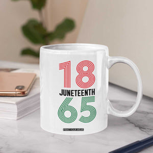 Vintage Juneteenth 1865 Coffee Mug Retro Striped Number Graphic TS12 Print Your Wear
