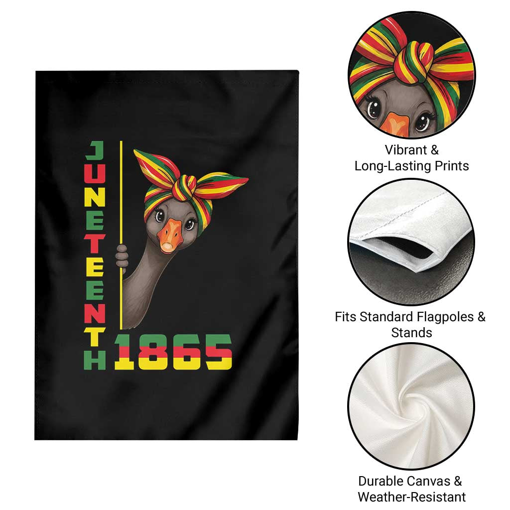 Funny Juneteenth Goose Garden Flag African American Pride Gift