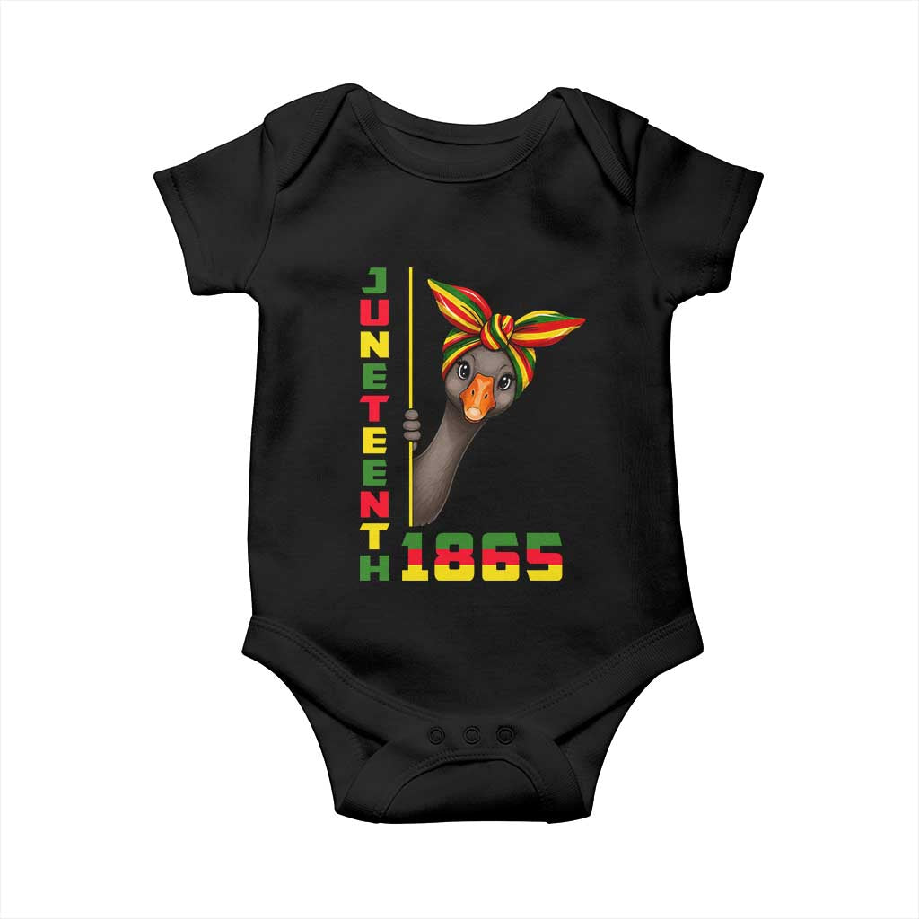 Funny Juneteenth Goose Baby Onesie African American Pride Gift TS12 Black Print Your Wear