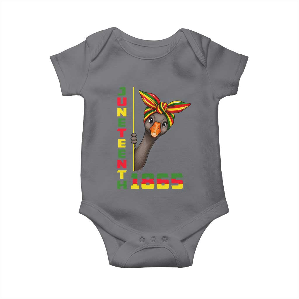 Funny Juneteenth Goose Baby Onesie African American Pride Gift TS12 Charcoal Print Your Wear