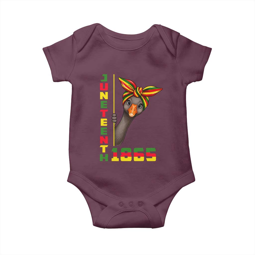 Funny Juneteenth Goose Baby Onesie African American Pride Gift TS12 Maroon Print Your Wear