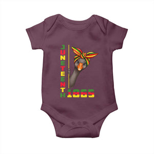 Funny Juneteenth Goose Baby Onesie African American Pride Gift TS12 Maroon Print Your Wear
