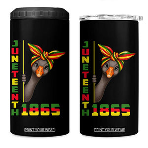 Funny Juneteenth Goose 4 in 1 Can Cooler Tumbler African American Pride Gift TS12 One Size: 16 oz Black Print Your Wear