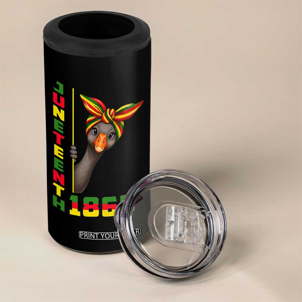 Funny Juneteenth Goose 4 in 1 Can Cooler Tumbler African American Pride Gift TS12 Print Your Wear