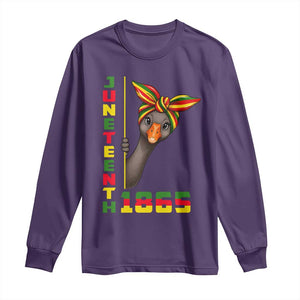 Funny Juneteenth Goose Long Sleeve Shirt African American Pride Gift TS12 Purple Print Your Wear