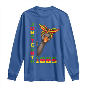 Funny Juneteenth Goose Long Sleeve Shirt African American Pride Gift TS12 Royal Blue Print Your Wear