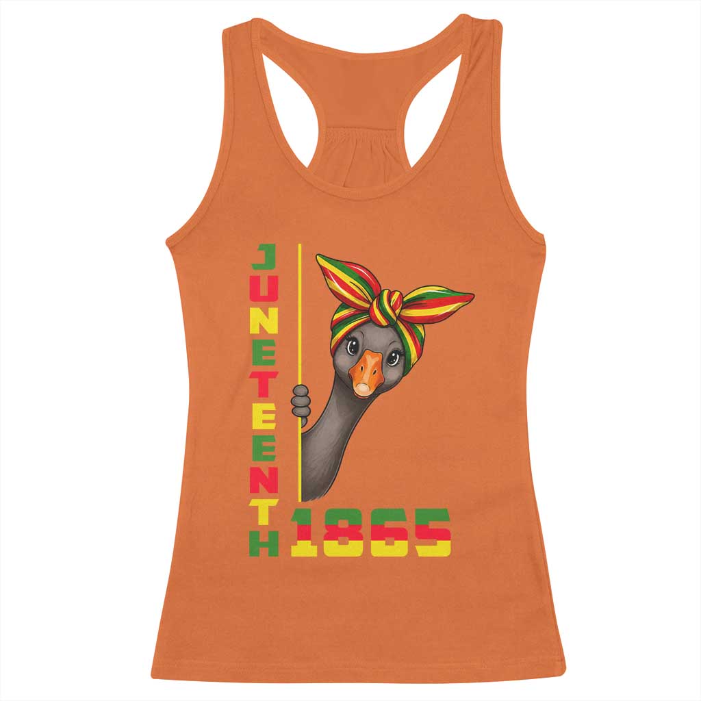 Funny Juneteenth Goose Racerback Tank Top African American Pride Gift TS12 Orange Print Your Wear