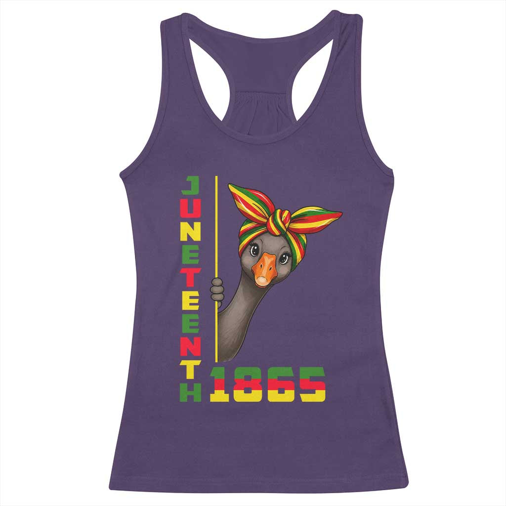 Funny Juneteenth Goose Racerback Tank Top African American Pride Gift TS12 Purple Print Your Wear