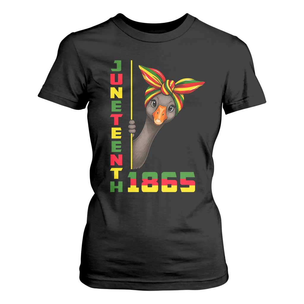Funny Juneteenth Goose T Shirt For Women African American Pride Gift TS12 Black Print Your Wear