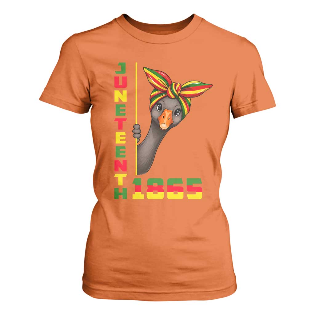 Funny Juneteenth Goose T Shirt For Women African American Pride Gift TS12 Orange Print Your Wear