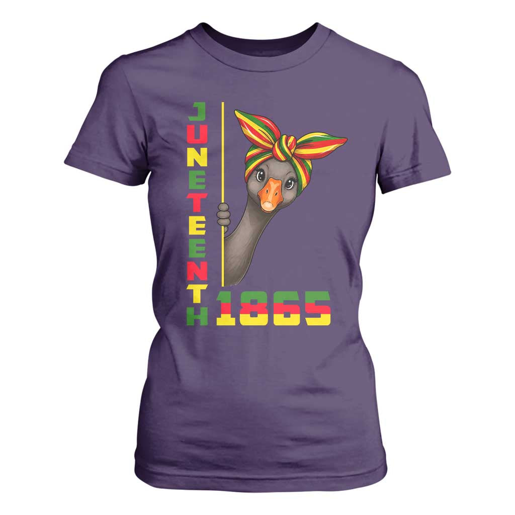 Funny Juneteenth Goose T Shirt For Women African American Pride Gift TS12 Purple Print Your Wear