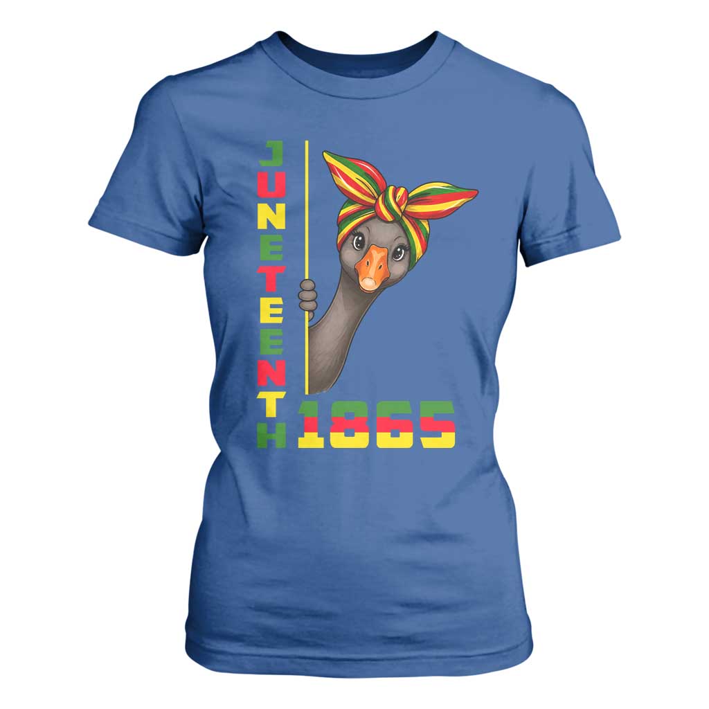 Funny Juneteenth Goose T Shirt For Women African American Pride Gift TS12 Royal Blue Print Your Wear