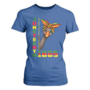 Funny Juneteenth Goose T Shirt For Women African American Pride Gift TS12 Royal Blue Print Your Wear