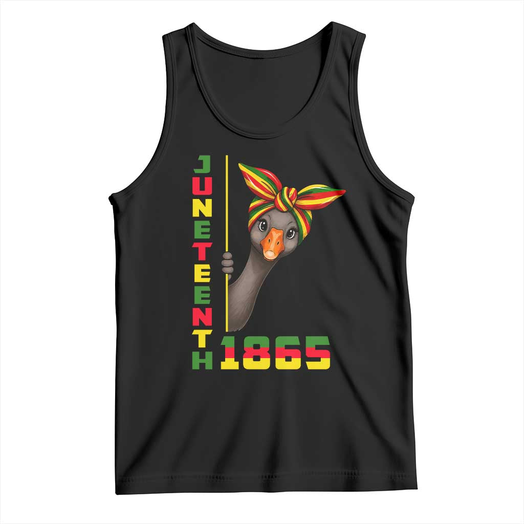 Funny Juneteenth Goose Tank Top African American Pride Gift TS12 Black Print Your Wear